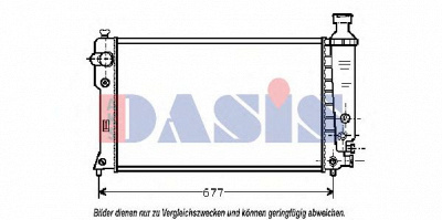 AKS DASIS 160068n -  Радиатор, охлаждение двигателя